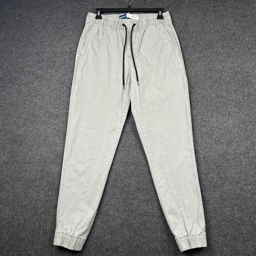 Old Navy Modern Jogger Built-In Flex Light Gray Pants Mens Drawstring Size Small
